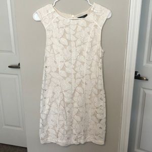 TART White Lace Dress Form Fitting Size M